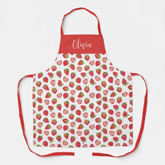 Vun-aardbeipatroon Schort (Voorkant)