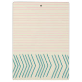 Vun Abstracte lijntekening in Blauwgroen en Pastel Klembord (Achterkant)