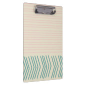 Vun Abstracte lijntekening in Blauwgroen en Pastel Klembord (Rechts)