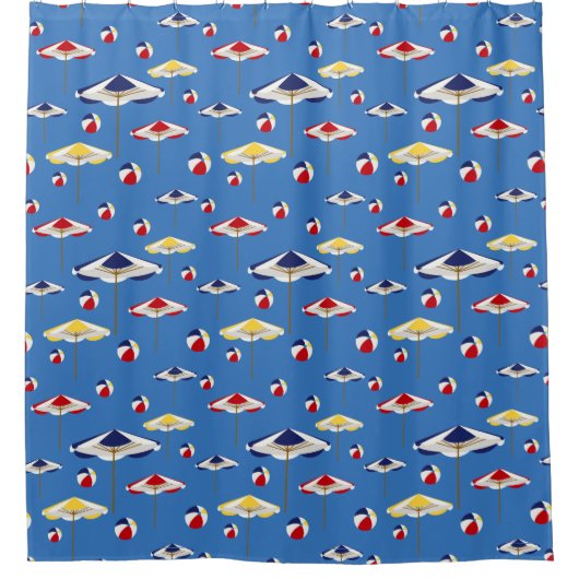 Vun Beach Ball Beach Umbrella Beach Douchegordijn (Voorkant)