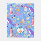 Vun Beach Blue Fleece Blanket (Voorkant)