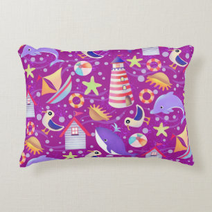 Vun Beach Magenta Accent Pillow Accent Kussen