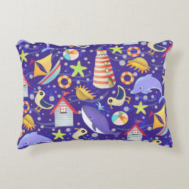 Vun Beach Navy Accent Pillow Kussen