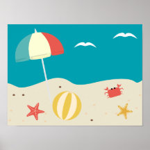 Vun Beach Scene voor Kind Room