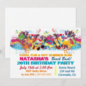 Vun Beach Stuff Beach Party-uitnodigingen Kaart (Voorkant / Achterkant)