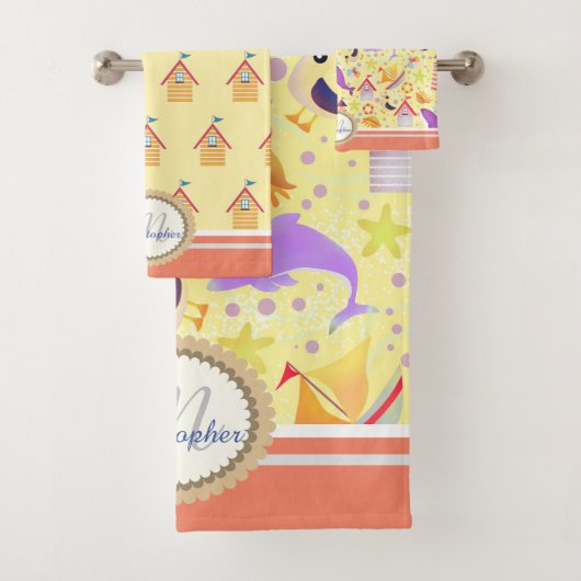 Vun Beach Yellow Bath Towel set Bad Handdoek (Insitu)