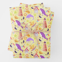 Vun Beach Yellow Wrapping Paper