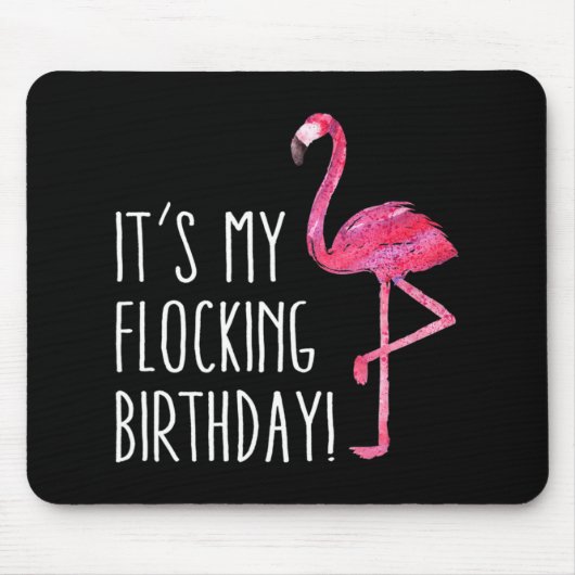 Vun Birthday Mannen Vrouwen Roze Waterverf Flaming Muismat (Voorkant)