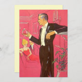  vun Blank Uptown Cocktail Party Uitnodiging (Voorkant / Achterkant)