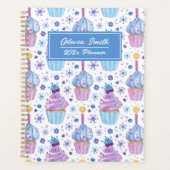 Vun blauw en Paarse sneeuw- en bekerkkanton Planner (Voorkant)