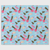 Vun Blauw spatpapier voor verpakkingsdoeleinden Cadeaupapier (Vlak)