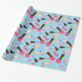 Vun Blauw spatpapier voor verpakkingsdoeleinden Cadeaupapier (Uitgerold)