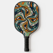 Vun Bold Psychedelic Swirl Pattern - Eigen naam Pickleball Paddle (Voorkant)