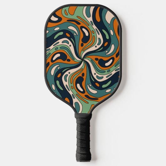 Vun Bold Psychedelic Swirl Pattern - Eigen naam Pickleball Paddle (Voorkant)