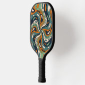 Vun Bold Psychedelic Swirl Pattern - Eigen naam Pickleball Paddle (Links)