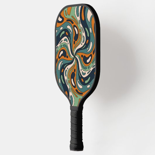 Vun Bold Psychedelic Swirl Pattern - Eigen naam Pickleball Paddle (Links)