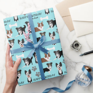 Vun Border Collie Dog Afbeeldingen Birthday Cadeaupapier