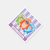 Vun Colorful Monsters Personeelsvriendelijke Kinde Servet (Hoek)