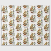 Vun Cute Mice-kerstboomnaam Cadeaupapier (Vlak)