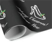 Vun damesschoen met hoge hiel, met zwarte kerst cadeaupapier (Rol Hoek)