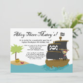 Vun de uitnodiging van het piratenfeest van een sc (Staand voorkant)