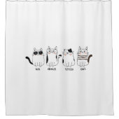 vun deux trois kat vier grappige glazen franje douchegordijn (Voorkant)