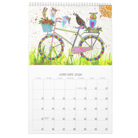 Vun Dog, katten, dieren, vogels en meer kalender (Jan 2026)