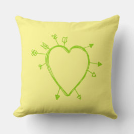 Vun Doodle Heart met veel pijlen Kussen