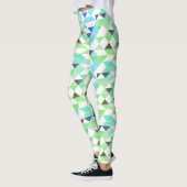 vun driehoeken van blauw en groen leggings (Links)