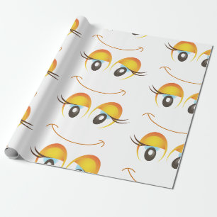 Vun en eenvoudig gezicht met Eyelashes Cadeaupapier