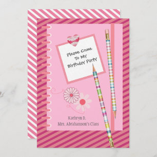 Vun en klasgenoot/uitnodiging tot geboorte op sch kaart