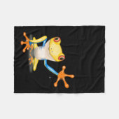 Vun en kleurrijk kikker van de rode oogboom fleece deken (Voorkant (Horizontaal))