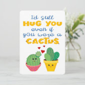 Vun en kleurrijke cartoon Cactus in de Valentijn Kaart