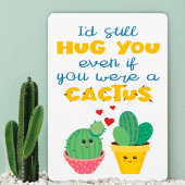 Vun en kleurrijke cartoon Cactus in de Valentijn Kaart