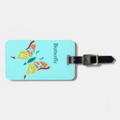 Vun en kleurrijke vlinder bagagelabel (Voorkant horizontaal)