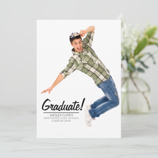 Vun en unieke aankondigingen van afstuderen (Staand voorkant)