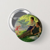 vun Familie Picnic onder een schaduwboom Ronde Button 5,7 Cm (Voorkant /achterkant)