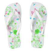 vun flamingos en groene wijnstokken teenslippers (Voetbed)