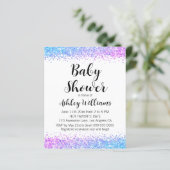 Vun gender onthullen Budget Baby Shower-uitnodigin (Staand voorkant)