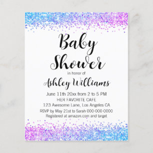 Vun gender onthullen Budget Baby Shower-uitnodigin