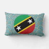 Vun gevuld, ronde vlag van Saint Kitts en Nevis Kussen (Achterkant)