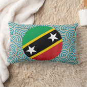 Vun gevuld, ronde vlag van Saint Kitts en Nevis Kussen (Deken)