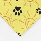 Vun hand getekende zonneschijnzwart zwaait over ge fleece deken (Hoek)