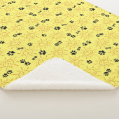 Vun hand getekende zonneschijnzwart zwaait over ge sherpa deken (3/4)