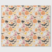 Vun, handschilderd, Waterverf Halloween Cadeaupapier (Vlak)