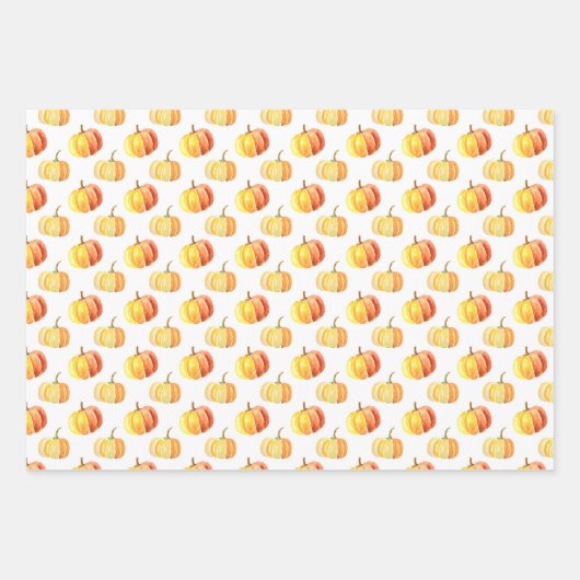 Vun Herfst pompoenen met gecoördineerde omlooppapi Inpakpapier Vel (Voorkant 3)