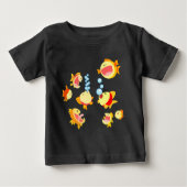 Vun in de cartoon van de visschacht Baby T-shirt (Voorkant)