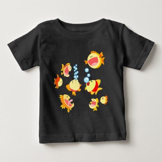 Vun in de cartoon van de visschacht Baby T-shirt (Voorkant)