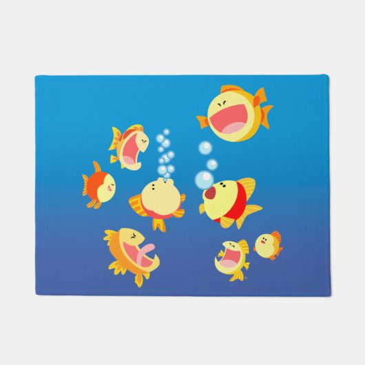 Vun in de visbak (cartoon vis) Deurmat (Voorkant)