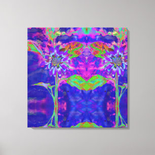 Vun in de zon - blauw canvas afdruk